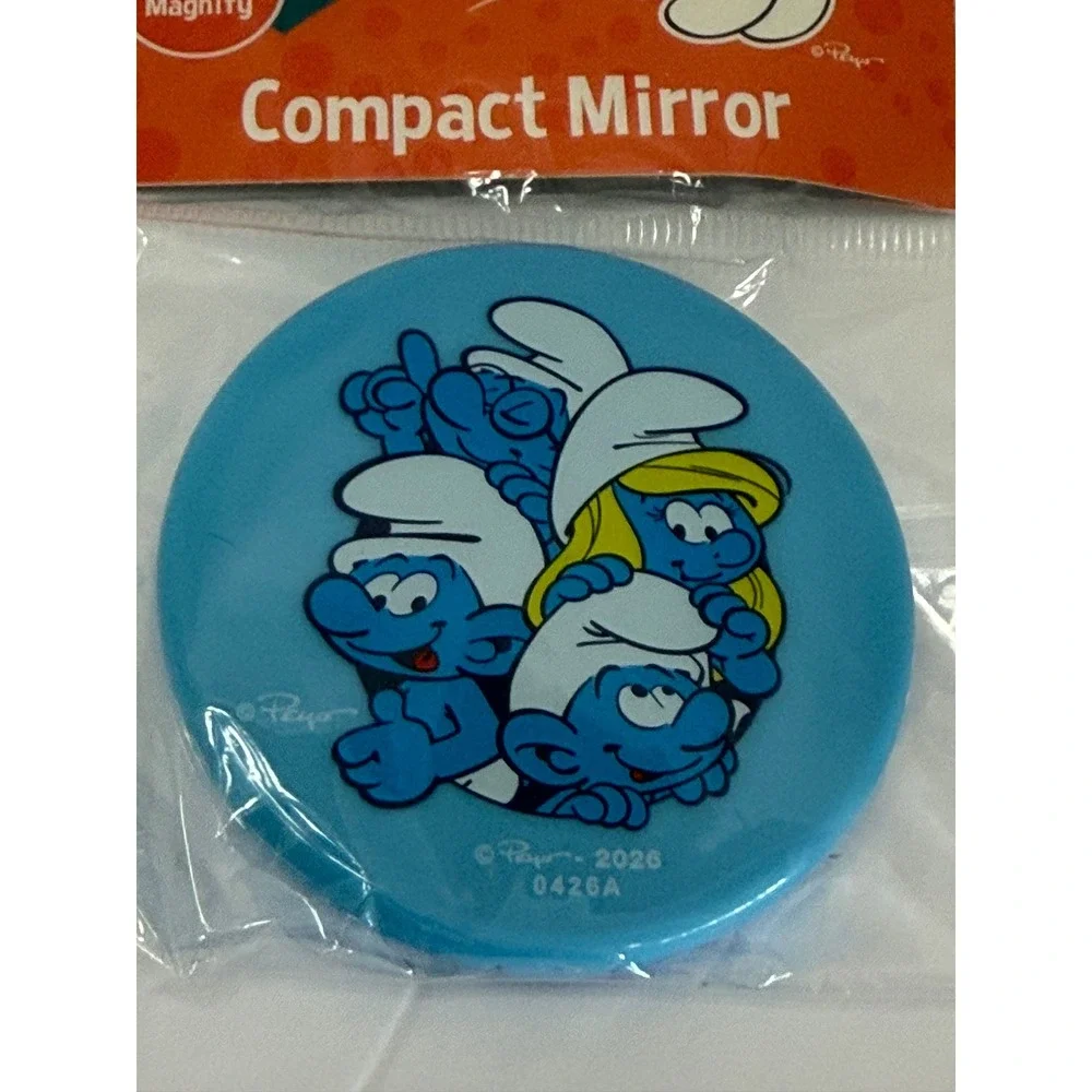 The Smurfs Compact Mirror 3x 1x Magnification Blue Peyo Best Brands New